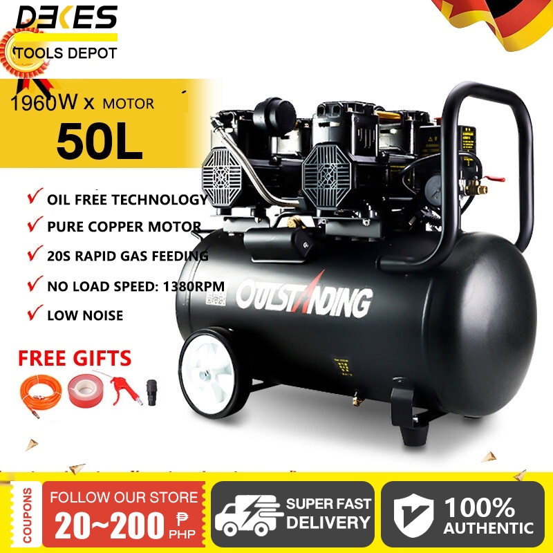 Heavy Duty Air Compressor Portable Compressor 220V 50 Liters 100% Pure ...