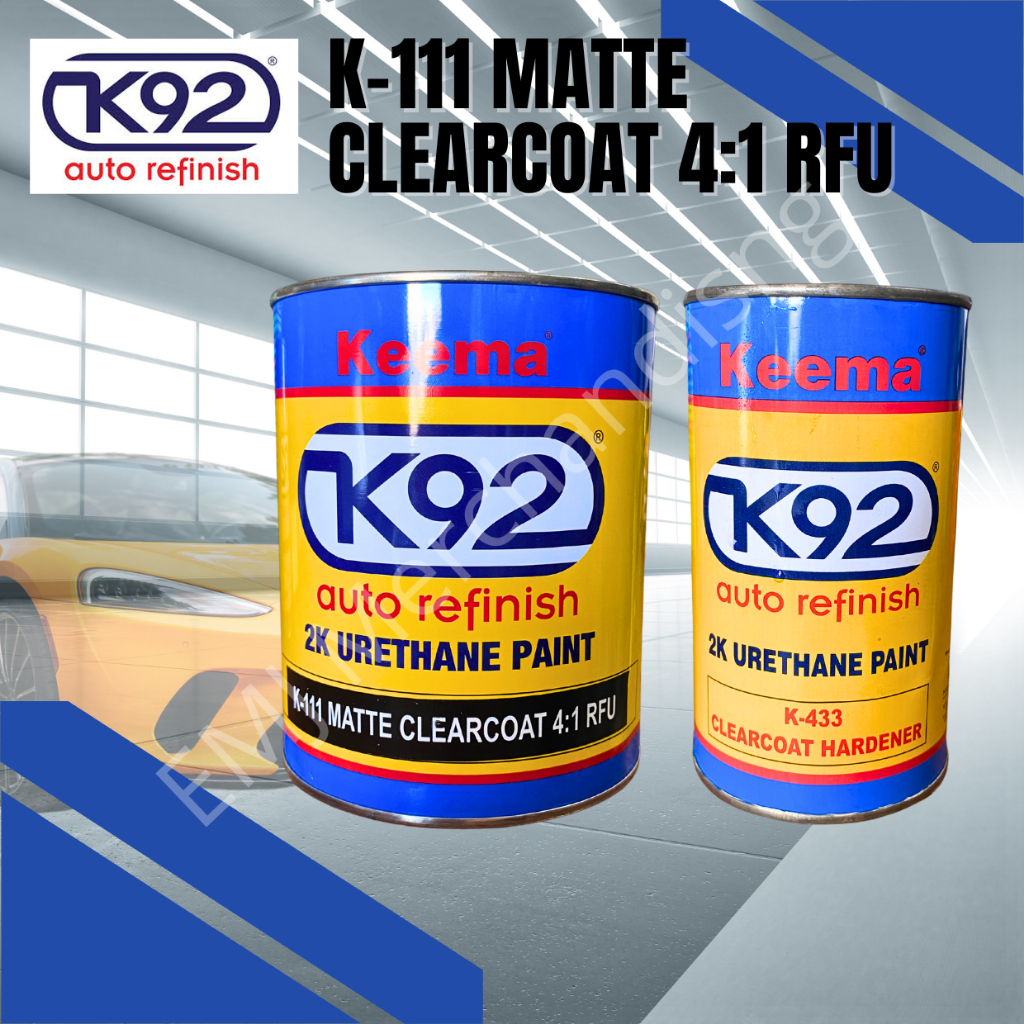EMJ K92 2K Urethane Paint K-111 Matte Topcoat Clear K-433