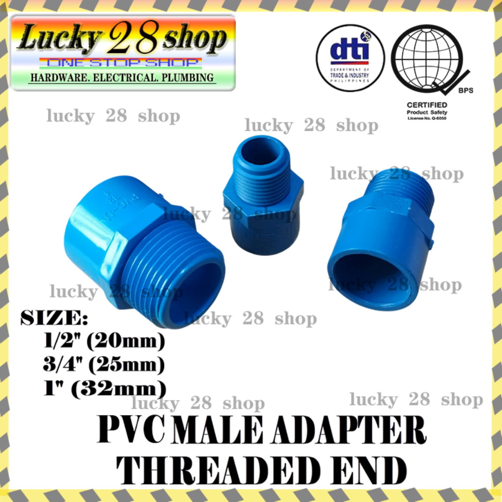 PVC MALE ADAPTER WITH THREADED END PIPE FITTINGS ( size:1/2