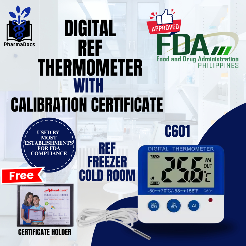 CALIBRATED Thermometer With Calibration Certificate For Ref Freezer 