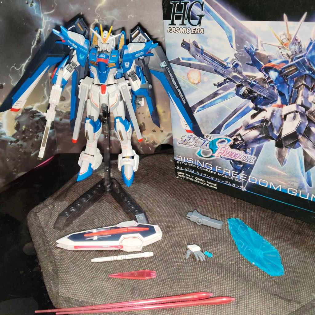 Gundam HGCE Rising Freedom 1/144 Built with stand | Shopee Philippines