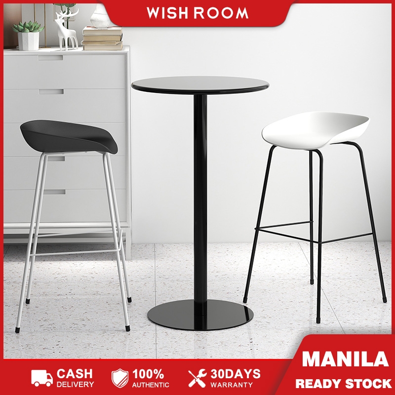 Wishroom Coffee Table High 102cm Round Nordic Bar Cafe Milk Tea Shop ...
