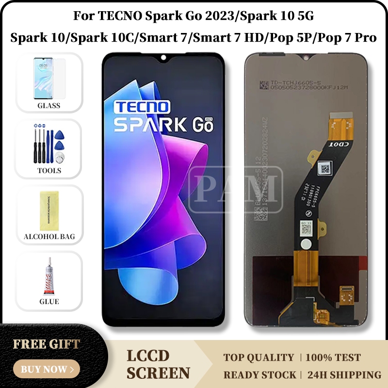 For Tecno Spark Go 2023/Spark 10 4G 5G/Spark 10C/Smart 7 7 HD/Pop 5P ...