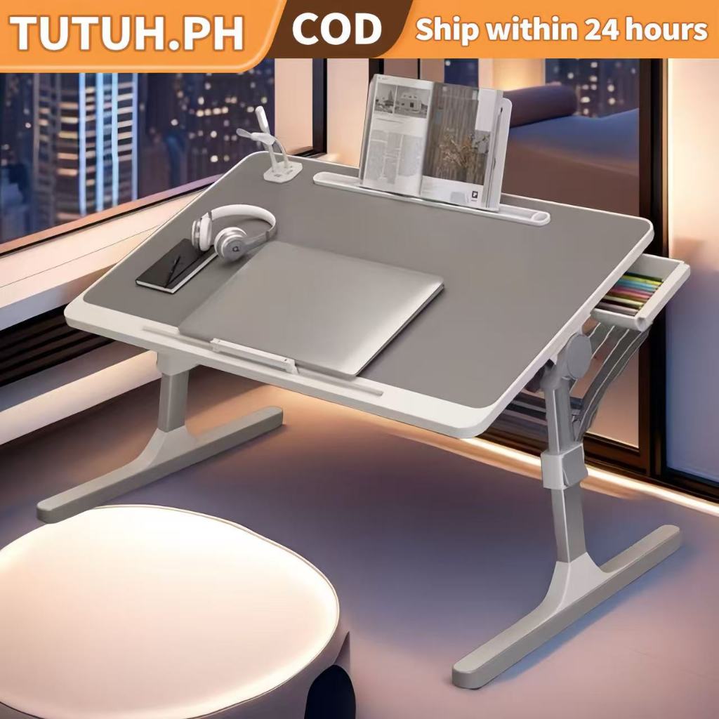 ⚡COD⚡ Bedroom Lazy Table Folding Computer Desk Student Dormitory Study ...