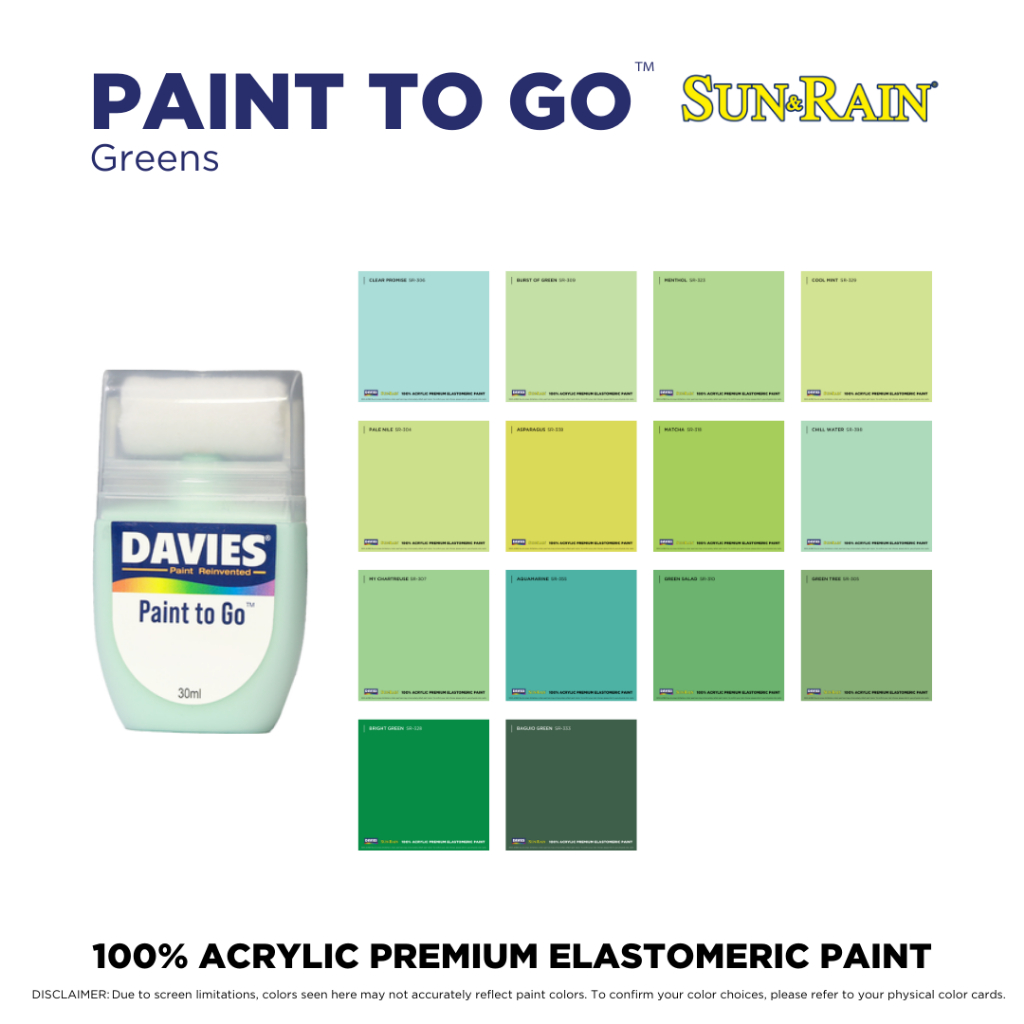 Davies Paint to Go Sampler 30ml (Sun & Rain) Greens | Shopee Philippines