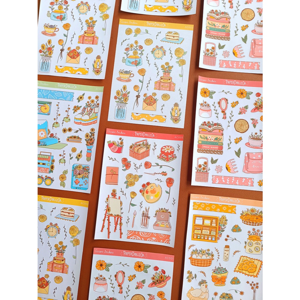 Spring Journal Accent Sticker | Planner Sticker | AC001 AC002 AC003 ...