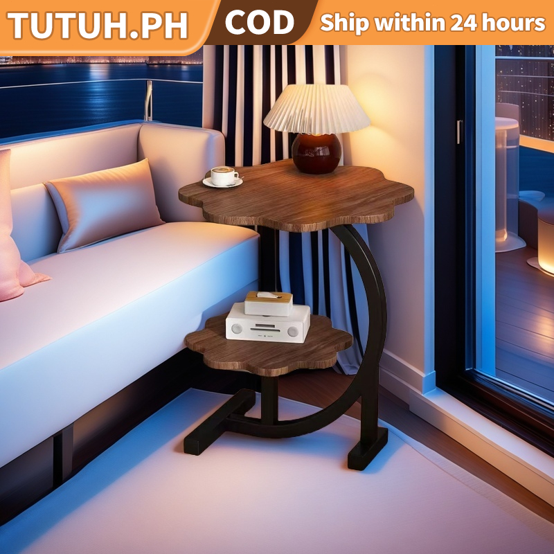 COD Side Table Simple Mini Bedside Coffee Table Round Small Table ...