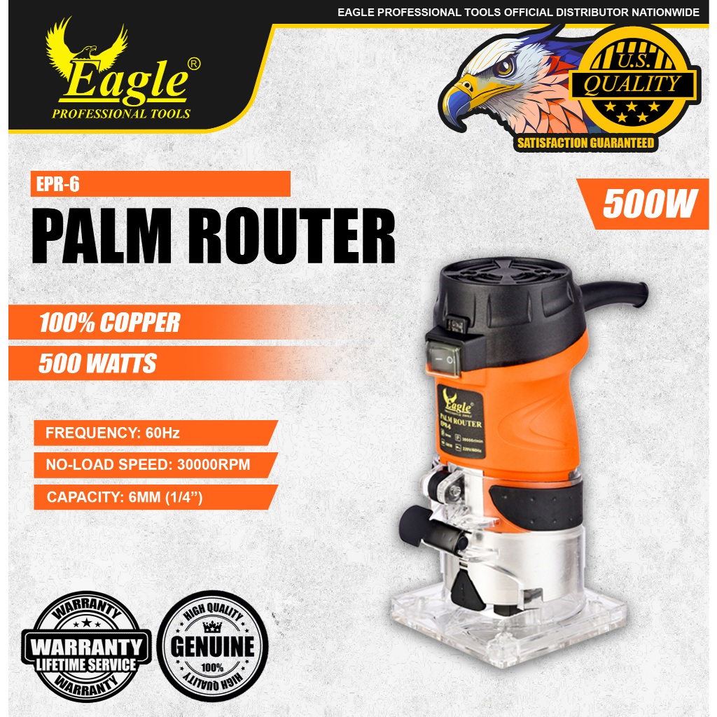 Heavy Duty Palm Router 500W EPR-6 Eagle Professional Tools | Shopee ...
