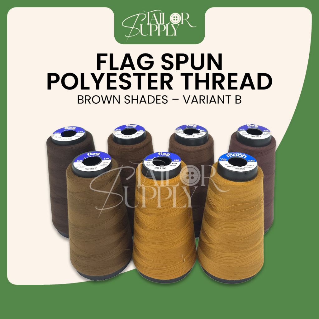 FLAG Spun Polyester Sewing Thread – Ticket 120, 3000m | Durable Sinulid ...