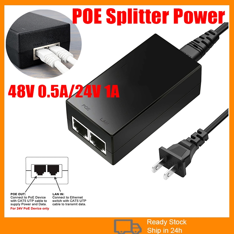 POE Adapter For Router Repeater 24V 1A | 48V 0.5A for POE Splitter ...