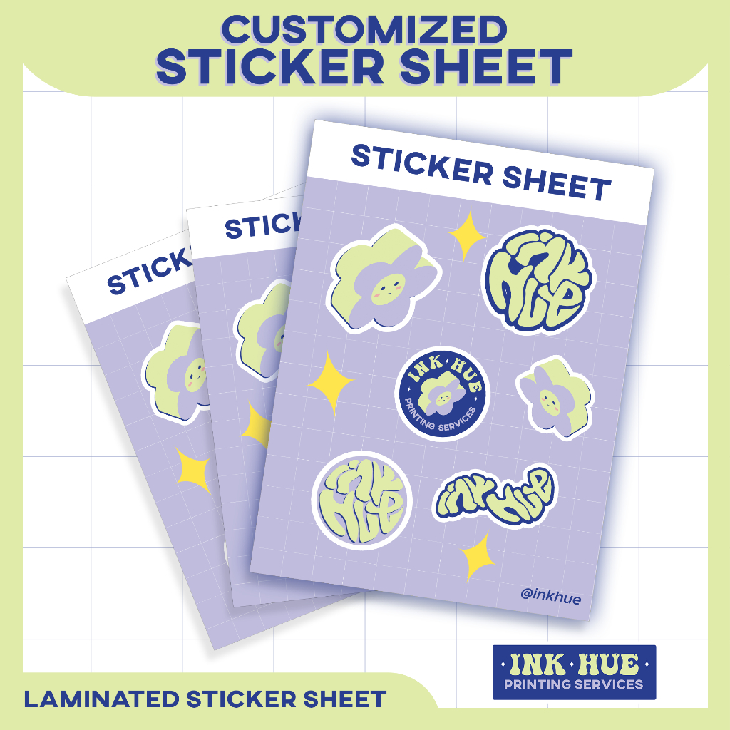 STICKER SHEET - Customized / Personalized Waterproof Vinyl and Paper ...