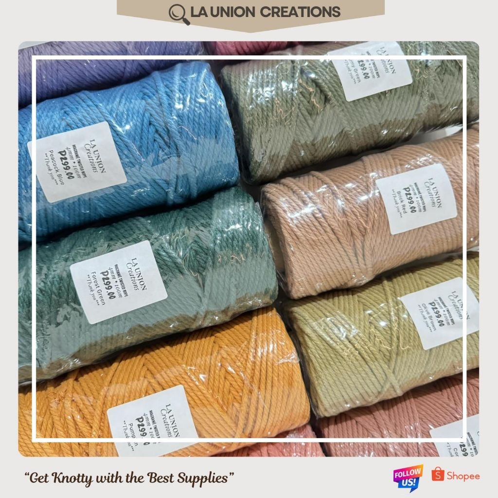 4MM Twisted Macrame Cord Rope Yarn (100m Approx) • La Union Creations ...