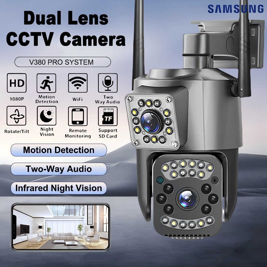 BUY 1 TAKE 1 V380 Pro 2K CCTV Camera Dual Screen Outdoor Waterproof ...