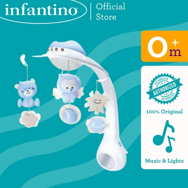 Infantino - WOM - Musical 3 in 1 projector mobile blue