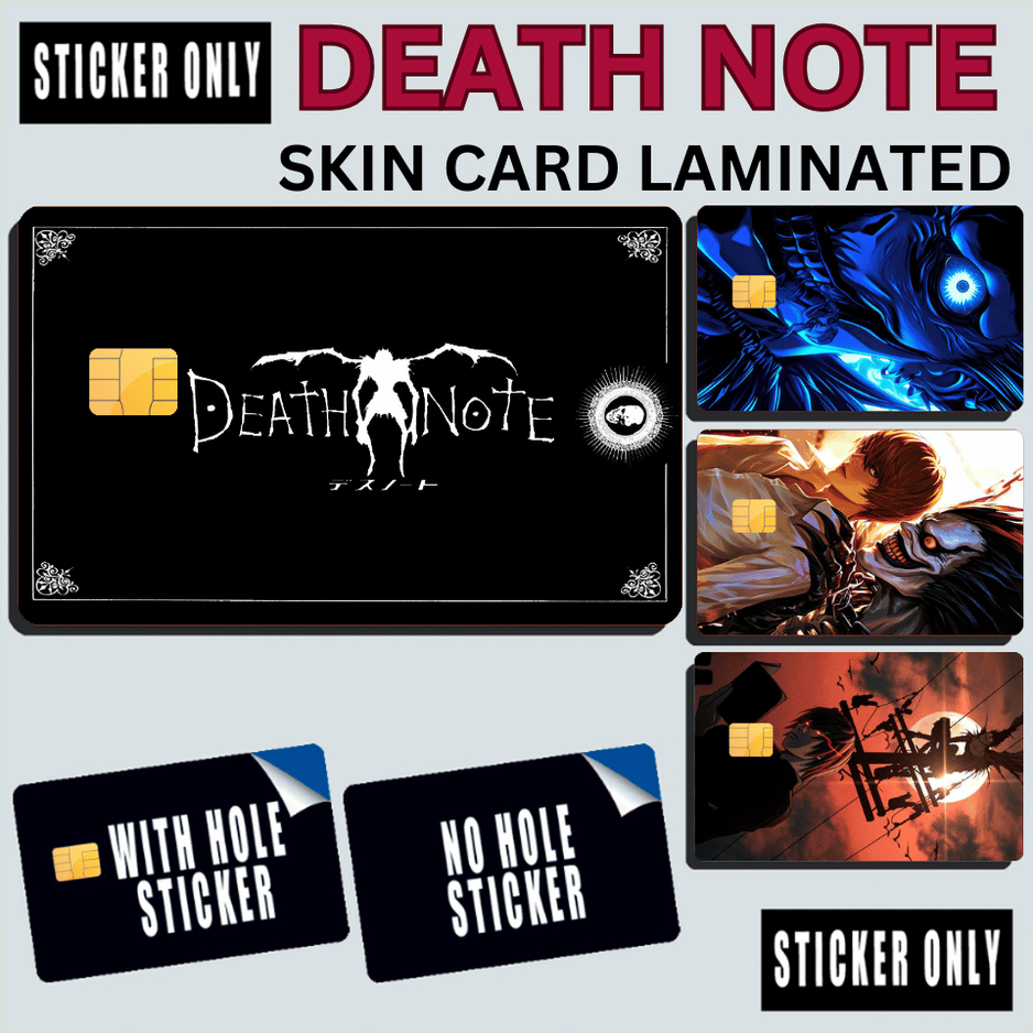 DEATH NOTE - STICKER SKIN CARD FOR ATM, CREDIT, DEBIT , BEEP CARD ...