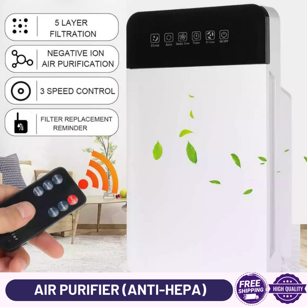 Air Purifier with HEPA Filter | LED Display | Anti-Virus Dust Smoke ...
