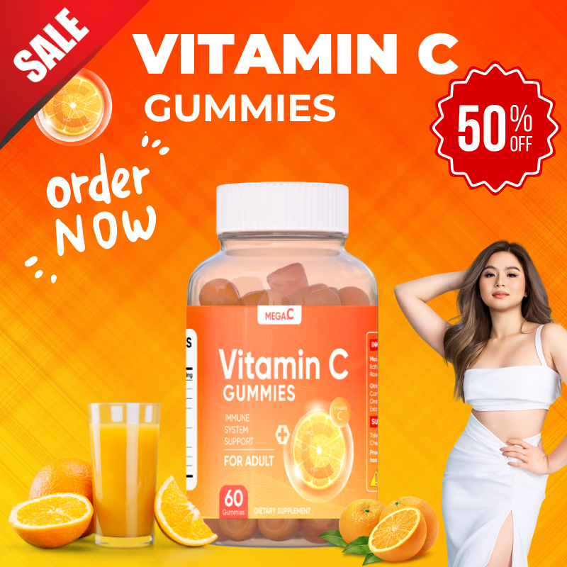 MegaC Vitamin C Gummies Vit C Immunity Boost Anti-Aging Whitening Skin ...