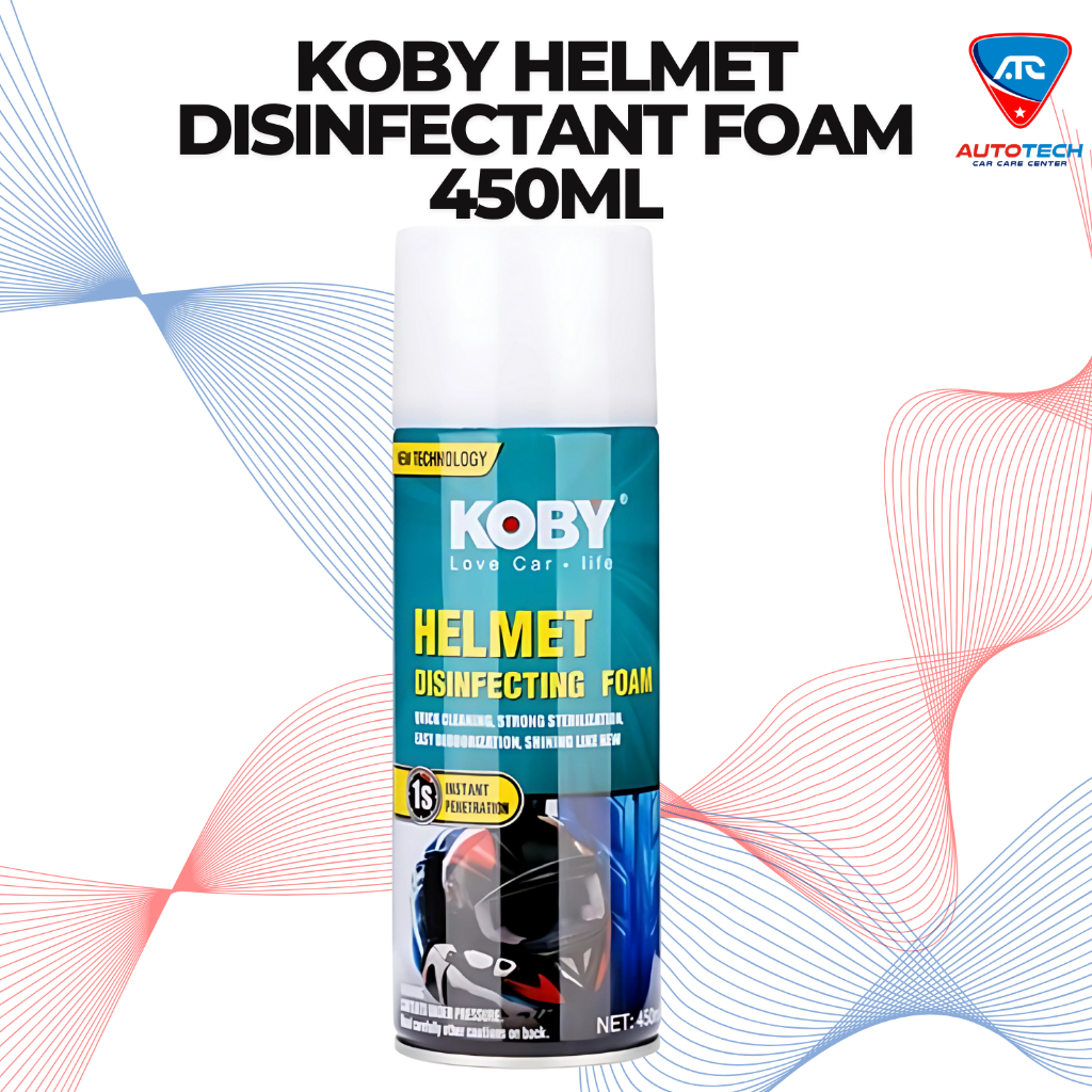 KOBY HELMET DISINFECTANT FOAM 450ML Motor Car - Autotech | Shopee ...