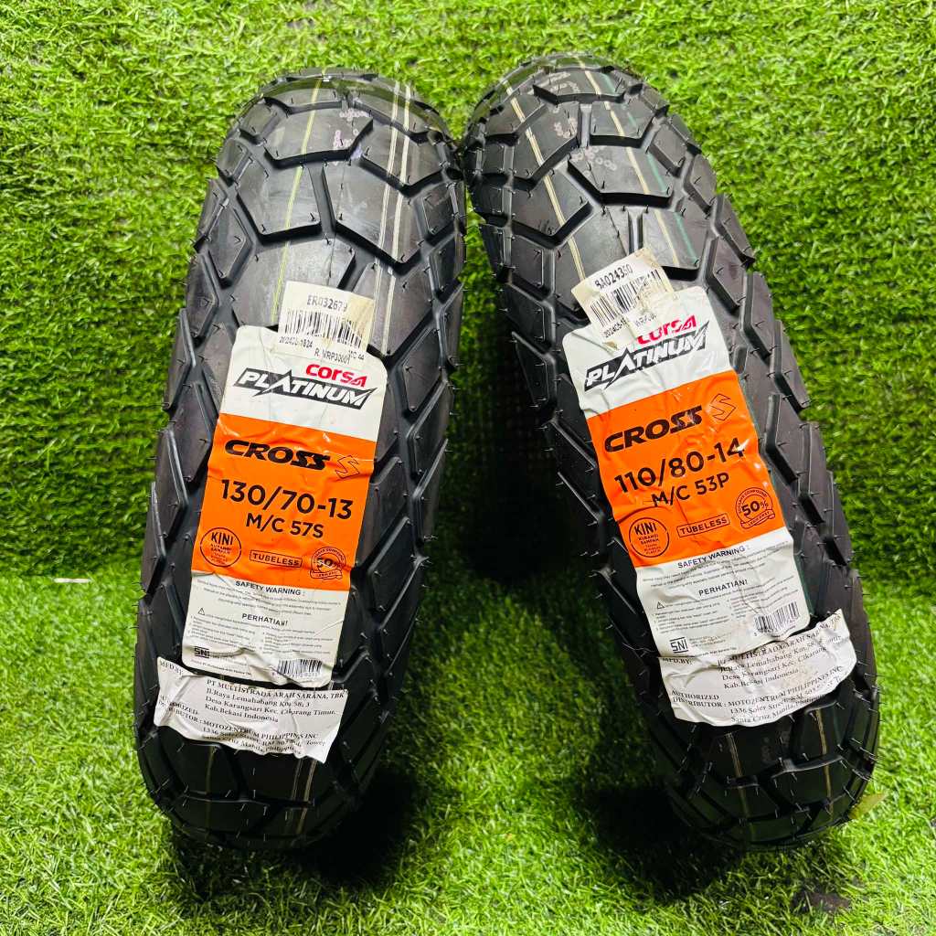 CORSA CROSS S ADV 150 / 160 TUBLES MOTORCYCLE TIRE 110/80-14 FRONT 130/ ...