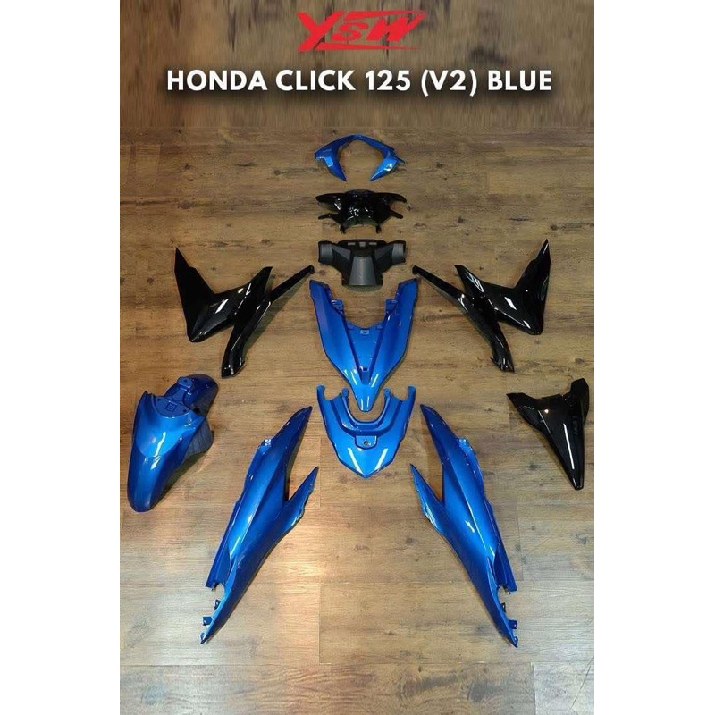 YSW COVER SET HONDA CLICK 125 (V2) BLUE ( MADE IN THAILAND ) | Shopee ...