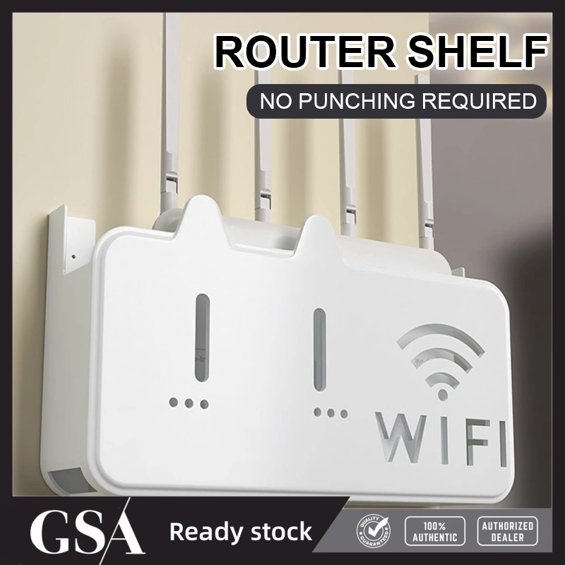 No-Drill Cartoon Router Organizer - Ventilated Shelf for WiFi Modem ...