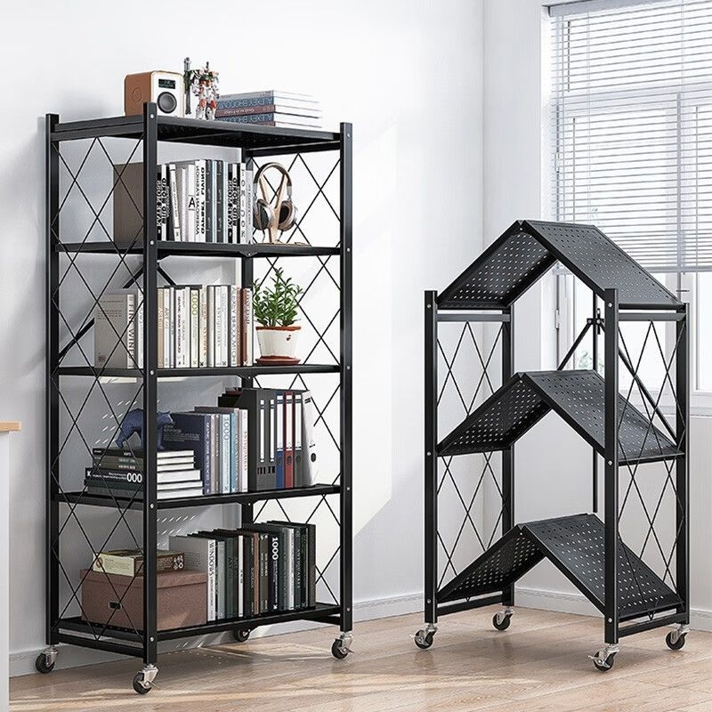 3/4/5 Layer Foldable Kitchen Rack Organizer Multifunction Foldable ...