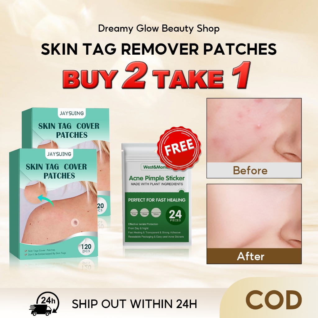 Jaysuing Skin Tag Patches 120pcs Acne Wart Treatment Patch Skin Tags ...
