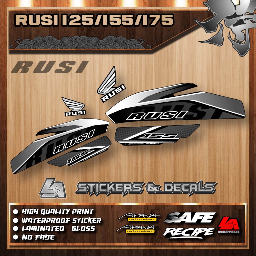 RUSI 125/155/175 TC/MACHO - TMX DECAL CONCEPT - STOCK STICKER. | Shopee ...