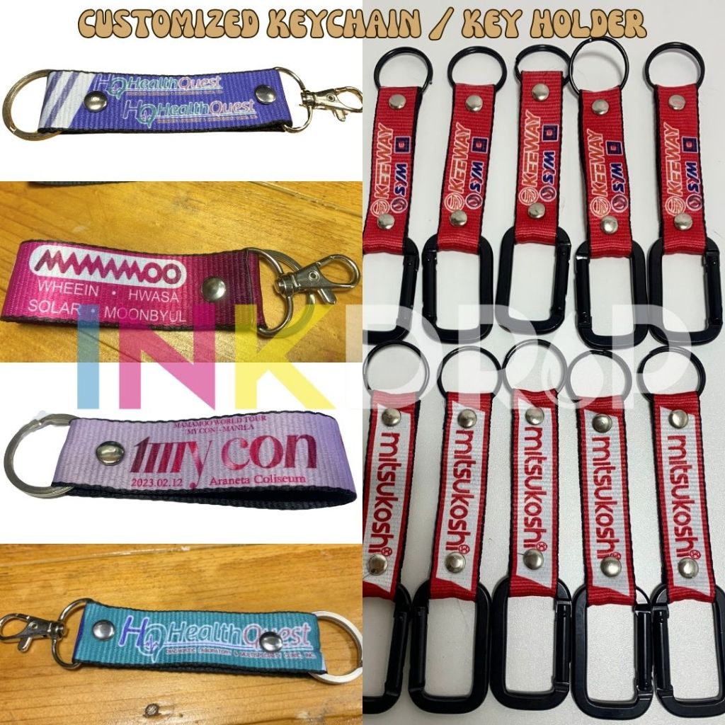 INKDROP CUSTOMIZED KEY HOLDER, KEY LACE, PERSONALIZE MATTE SUBLIMATION ...