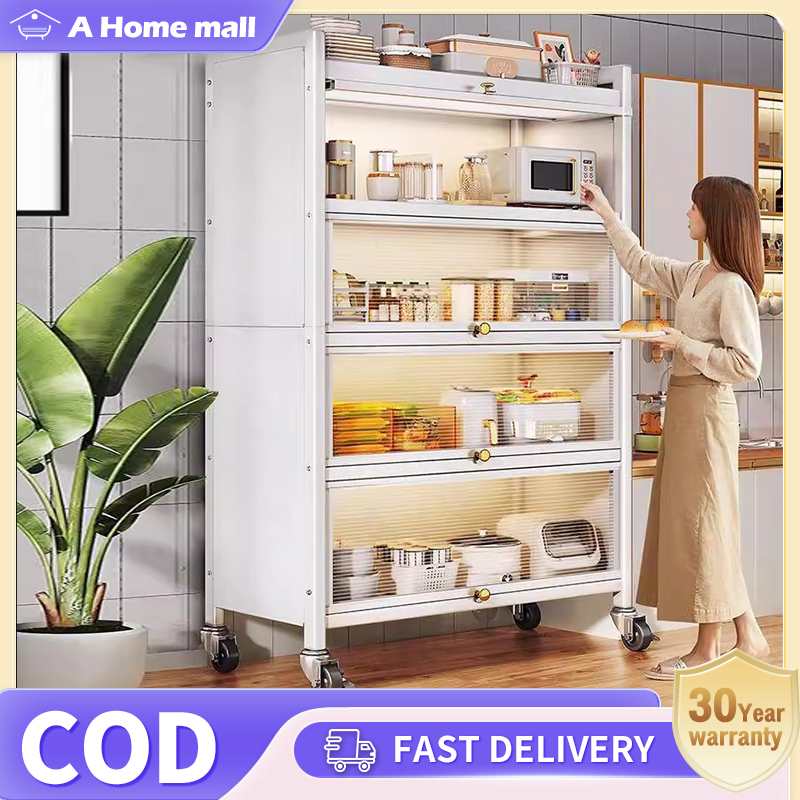Kitchen Rack Multi-Function Dustproof Storage Rack Dish Rack with ...
