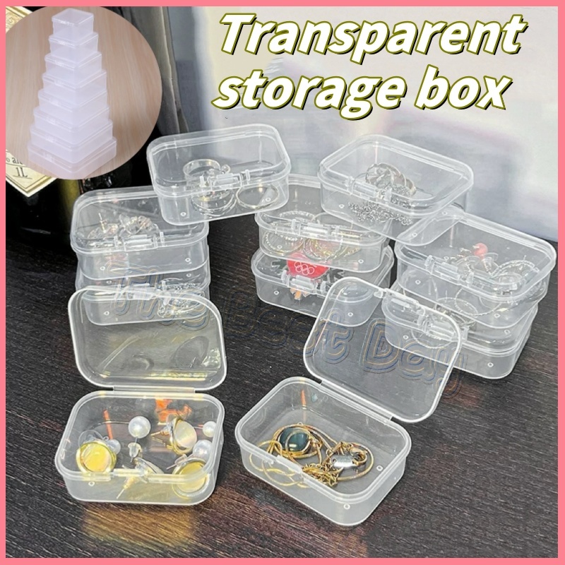 1PC Transparent Plastic Storage Box PP Jewelry Storage Box Small ...
