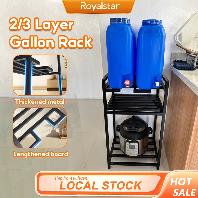 ROYALSTAR 3 Layers Gallon Rack Thickened Water Container Rack Water ...