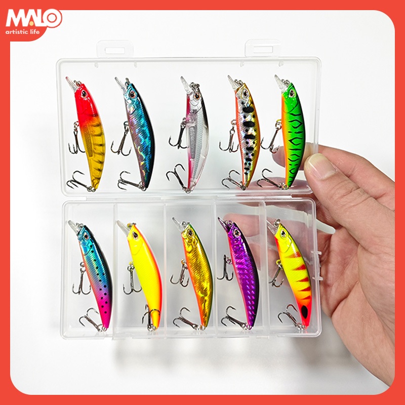 5Pcs/Set 5g-7g/65mm Fishing Lure Set Fishing Bait Hard Baits Set Minnow ...