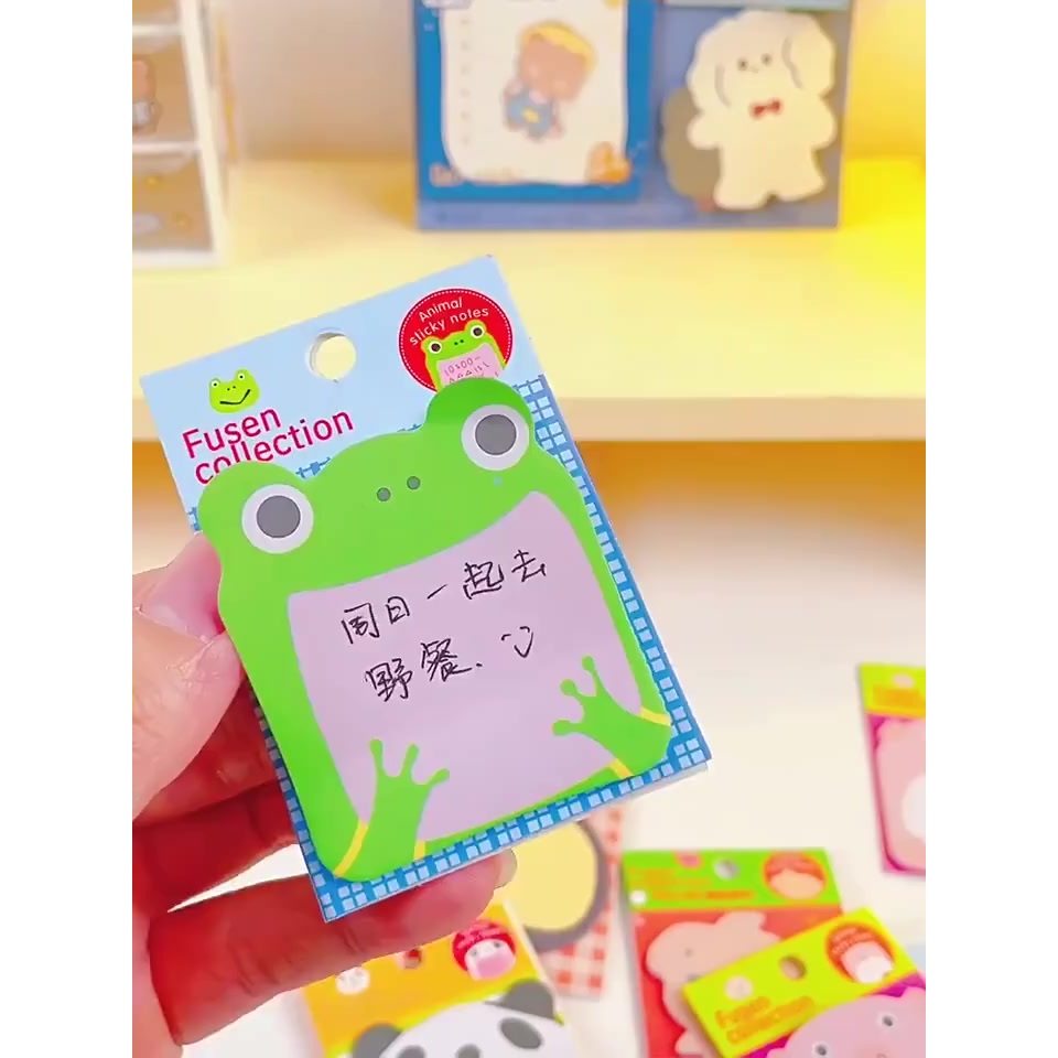 20 sheets cute stickers Note Cartoon Tearable Time Record Memo Student ...