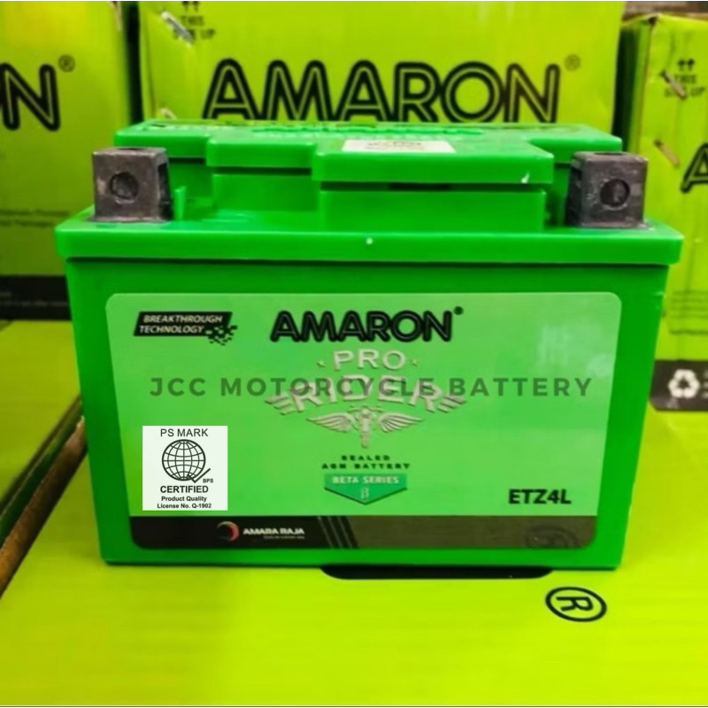 Amaron ETZ4L(YTX4L) Motorcycle Battery Maintenance Free Shopee