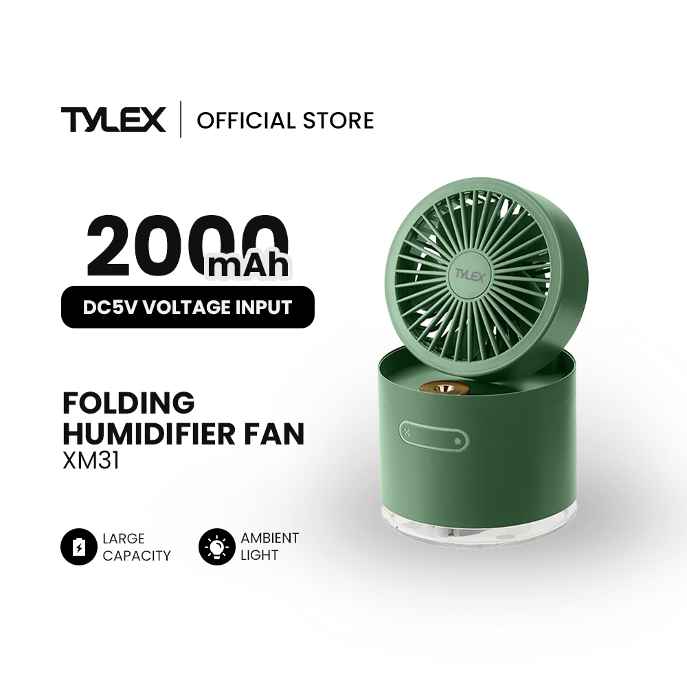 Tylex XM31 Air Humidifier Electric Fan Multi-Function Foldable | Shopee ...