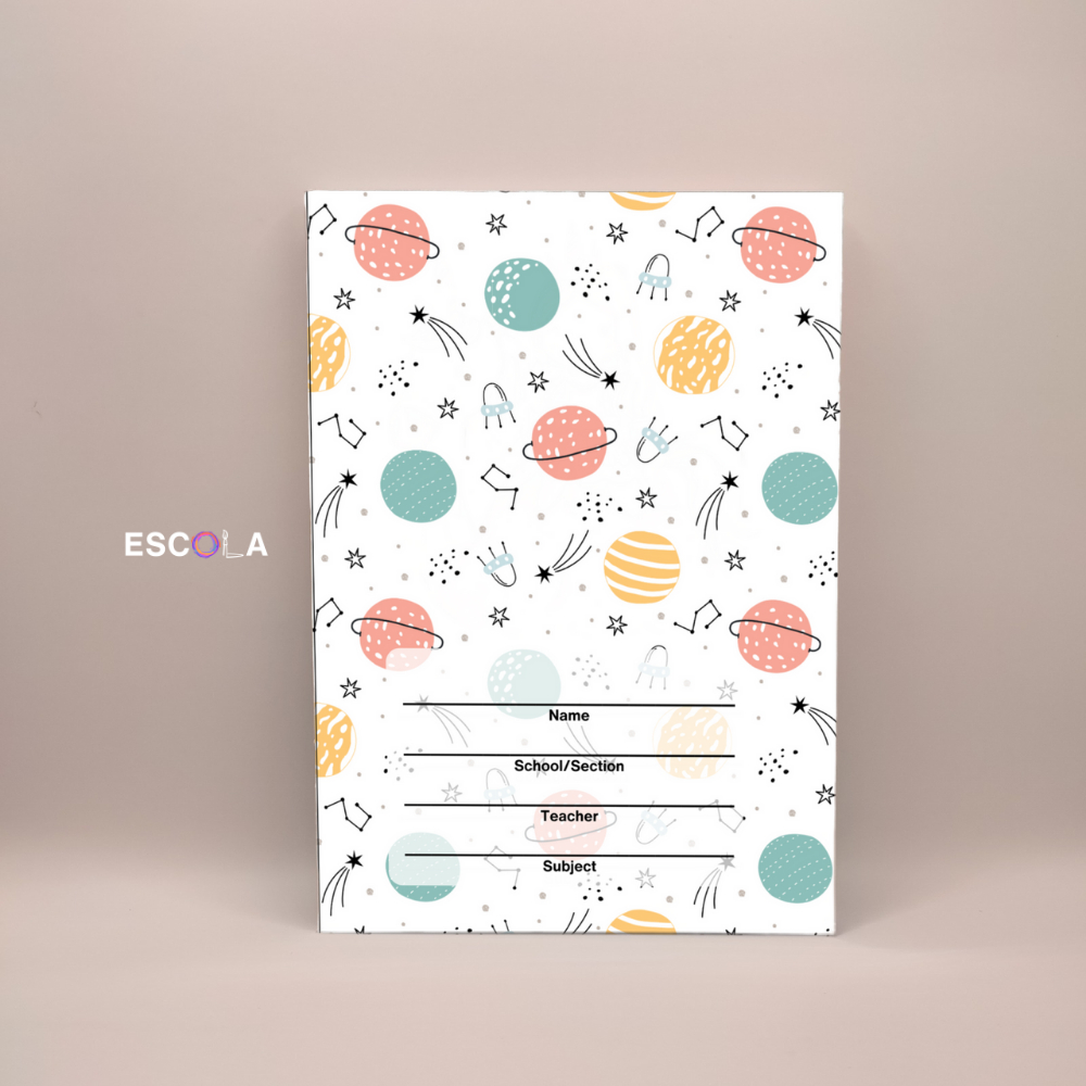 Set of 6 KINDER / GRADE 1 Notebooks, Planets Design, Standard A5, 40 ...