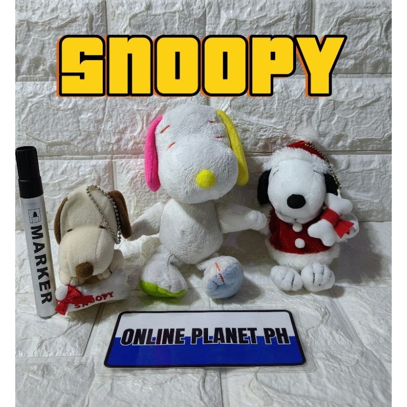 Snoopy Small & Medium Sizes Plush, and Charm [Per Piece] | Shopee ...