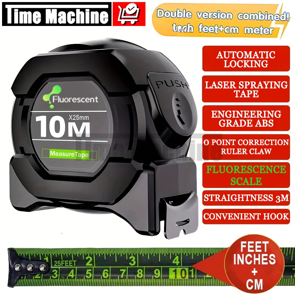 Metro Steel Measuring Tape Fluorescerous Auto Lock High -Precision ...