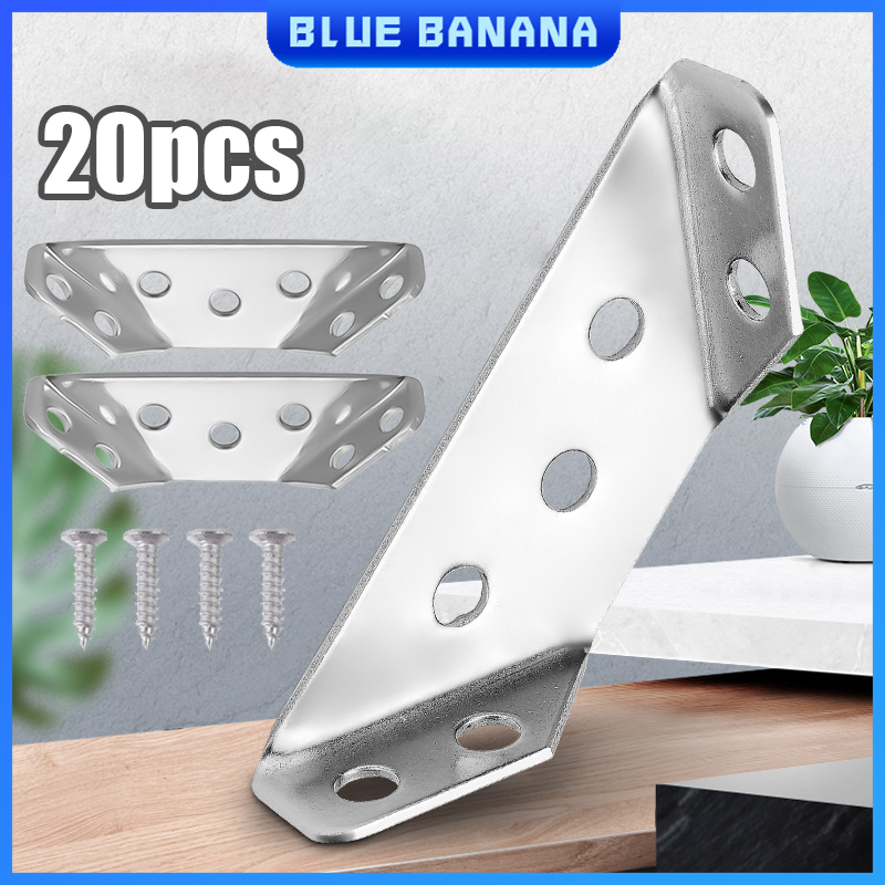 20Pcs Furniture Corner Connector Support Bracket Table Chair Shelf ...