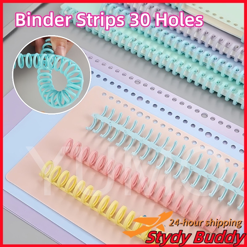 30 Hole Loose-Leaf Plastic Binding Ring DIY Notebook Binding Spiral ...