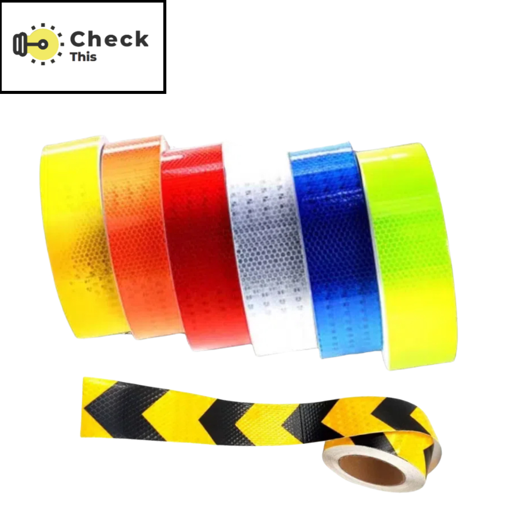Reflectorized Tape Sticker Self Adhesive (Orange, Yellow, Green, Blue ...