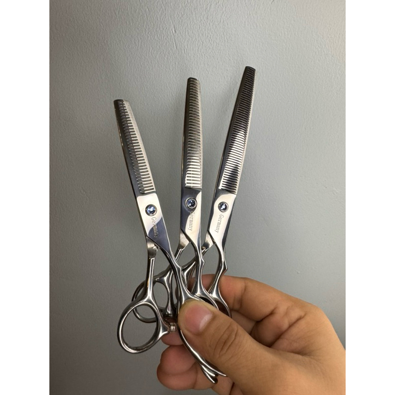 Germany Barber Thinning Scissors Size 7.5” , 7” , 6” Design for Barbers ...