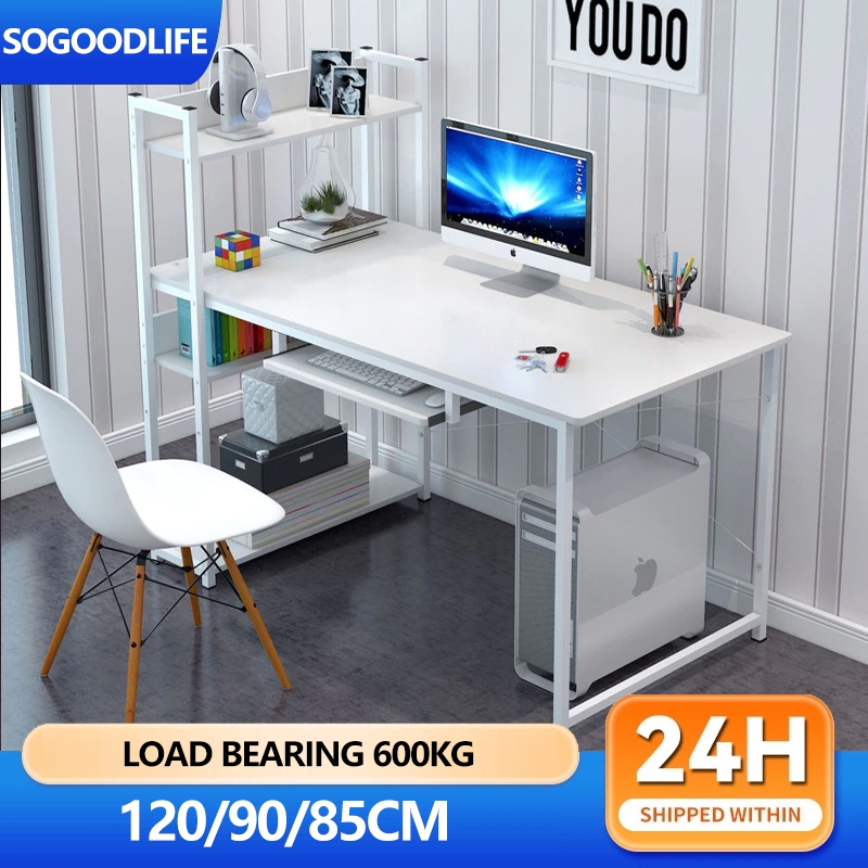 Study Table with Book Shelf Computer Table with Printer Shelf Home ...