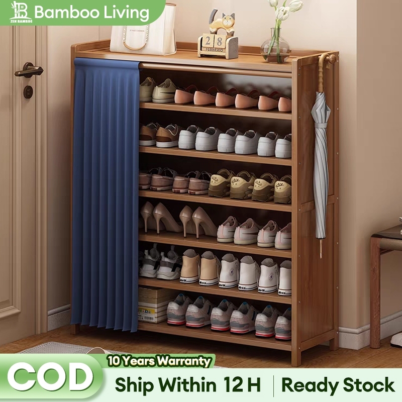 Bamboo Shoe Cabinet Wood Shoe Rack Organzier 2/3/4Doors 5/6/7 ayers 30 ...