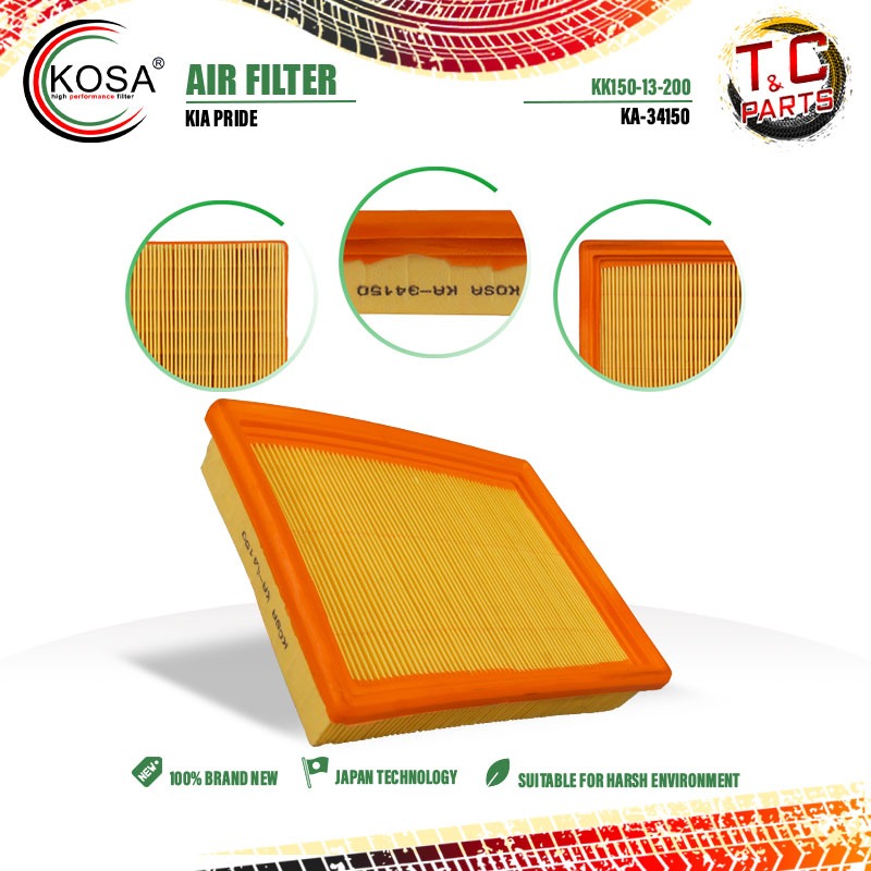 KIA PRIDE AIR FILTER KK150-13-200 KOSA KA-34150 (1PC) | Shopee Philippines