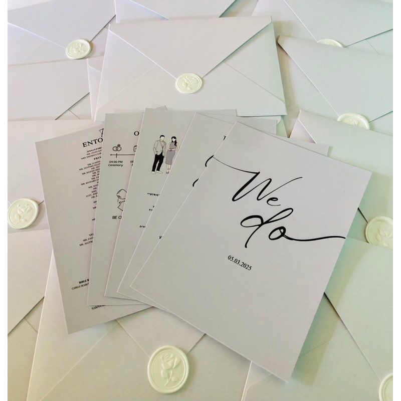 Minimalist Wedding Invitation 5r(5pages) | Shopee Philippines