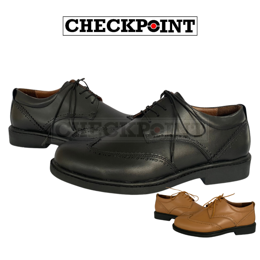 Checkpoint MARIKINA MADE Men's LEATHER OXFORDS FORMAL SHOES LACE UP ...