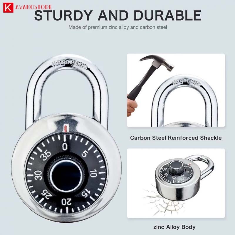 Master Coded Lock - Round Fixed Dial Combination Padlock (45/50mm) for ...