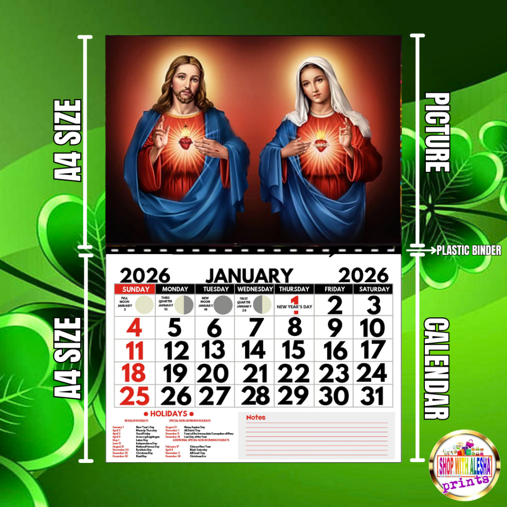2026-calendar-sacred-heart-of-jesus-and-immaculate-heart-of-mary-wall